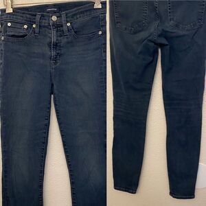 J Crew hi rise 9” toothpick skinny stretchy jeans dark wash- 26